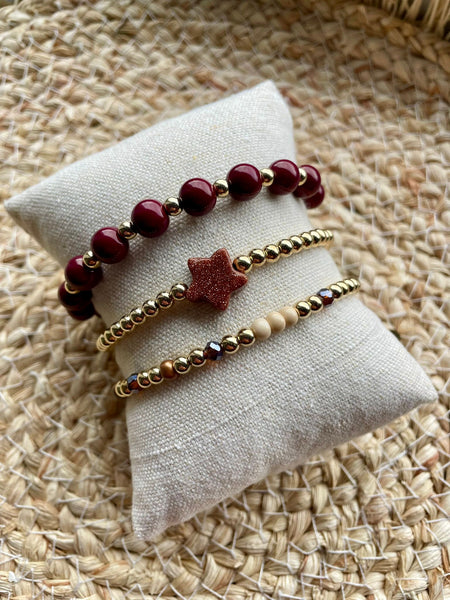 Armband Burgundy Brown